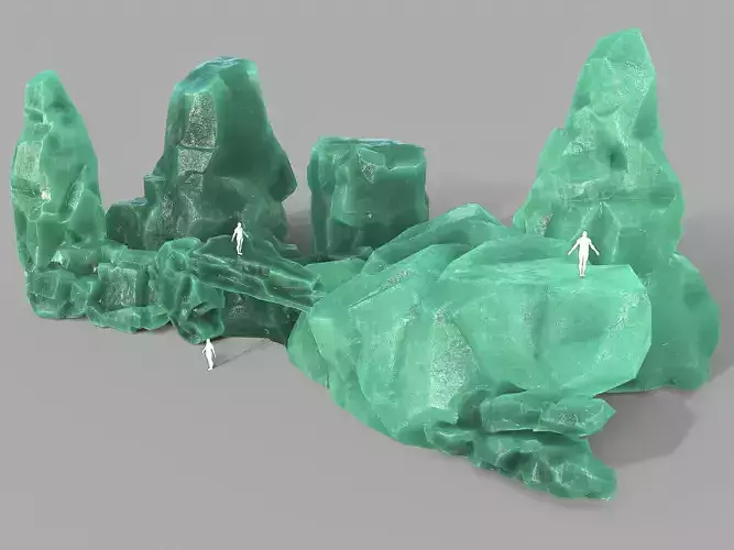 Mountain ice rocks - 3D Models PBR Pack 11