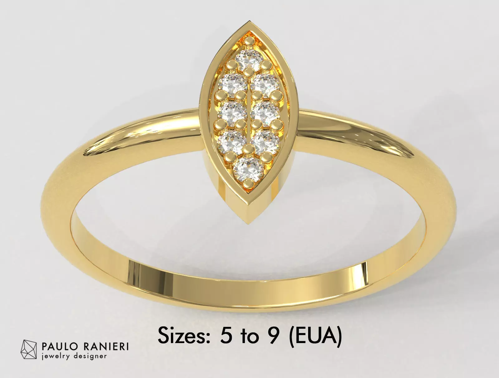 Diamond Ring 3D print model_0