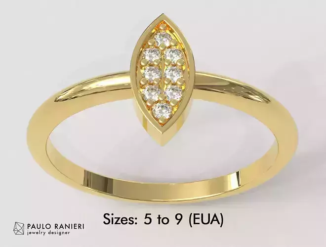 Diamond Ring 3D print model