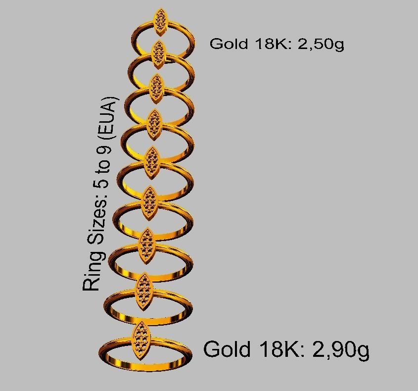 Diamond Ring 3D print model_5