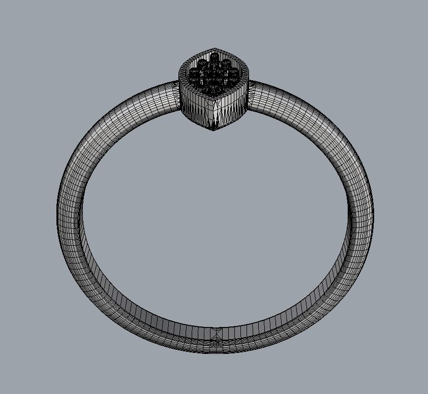 Diamond Ring 3D print model_15
