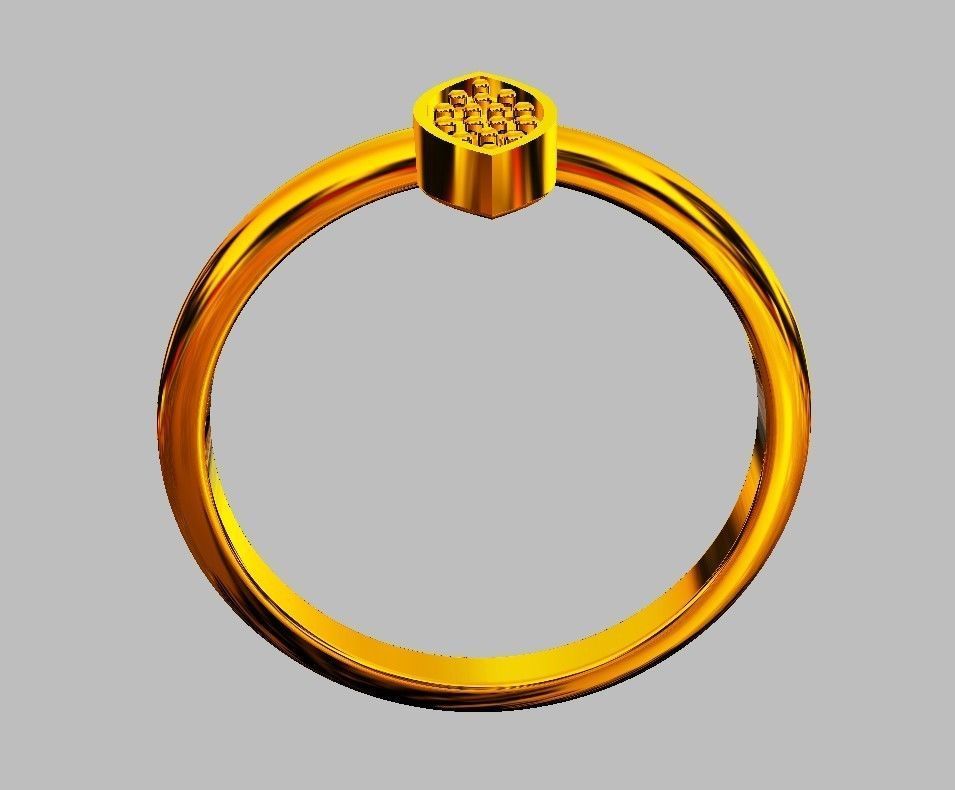 Diamond Ring 3D print model_9