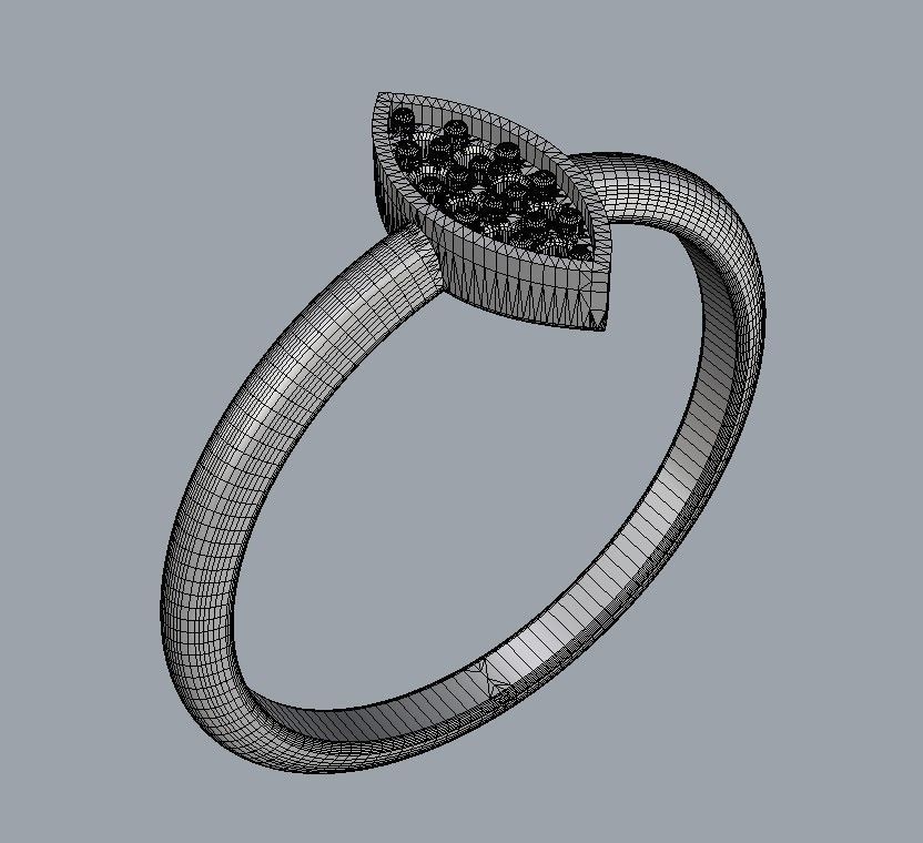 Diamond Ring 3D print model_12