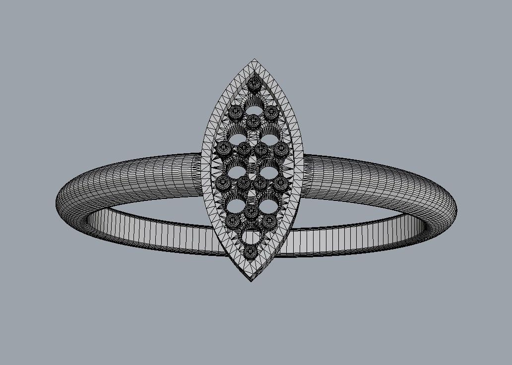 Diamond Ring 3D print model_13