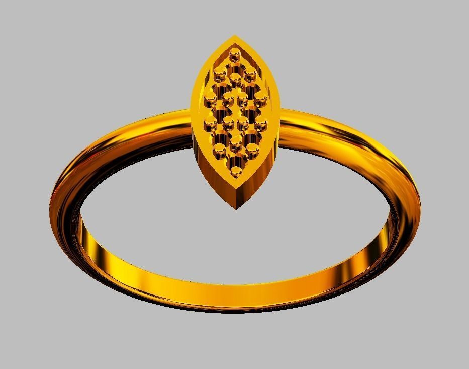 Diamond Ring 3D print model_7