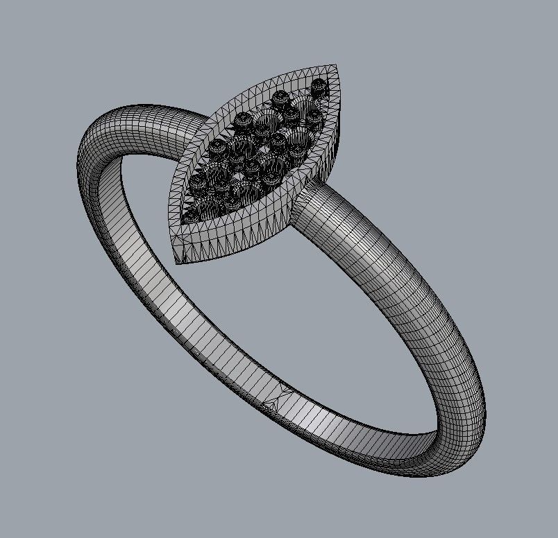 Diamond Ring 3D print model_14