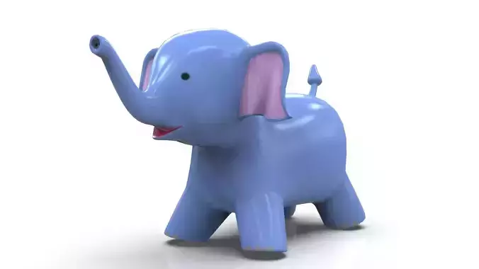Elephant Toy Low-poly 3D model
