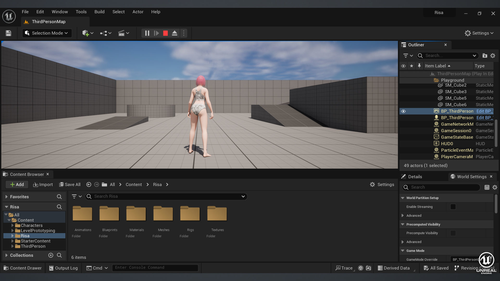 Risa - Female Character Base Mesh Version 1 Low-poly 3D model_9