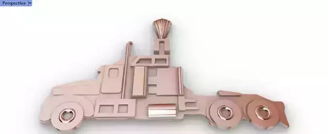 Semi Trailer Truck Pendant Necklace Jewerlry