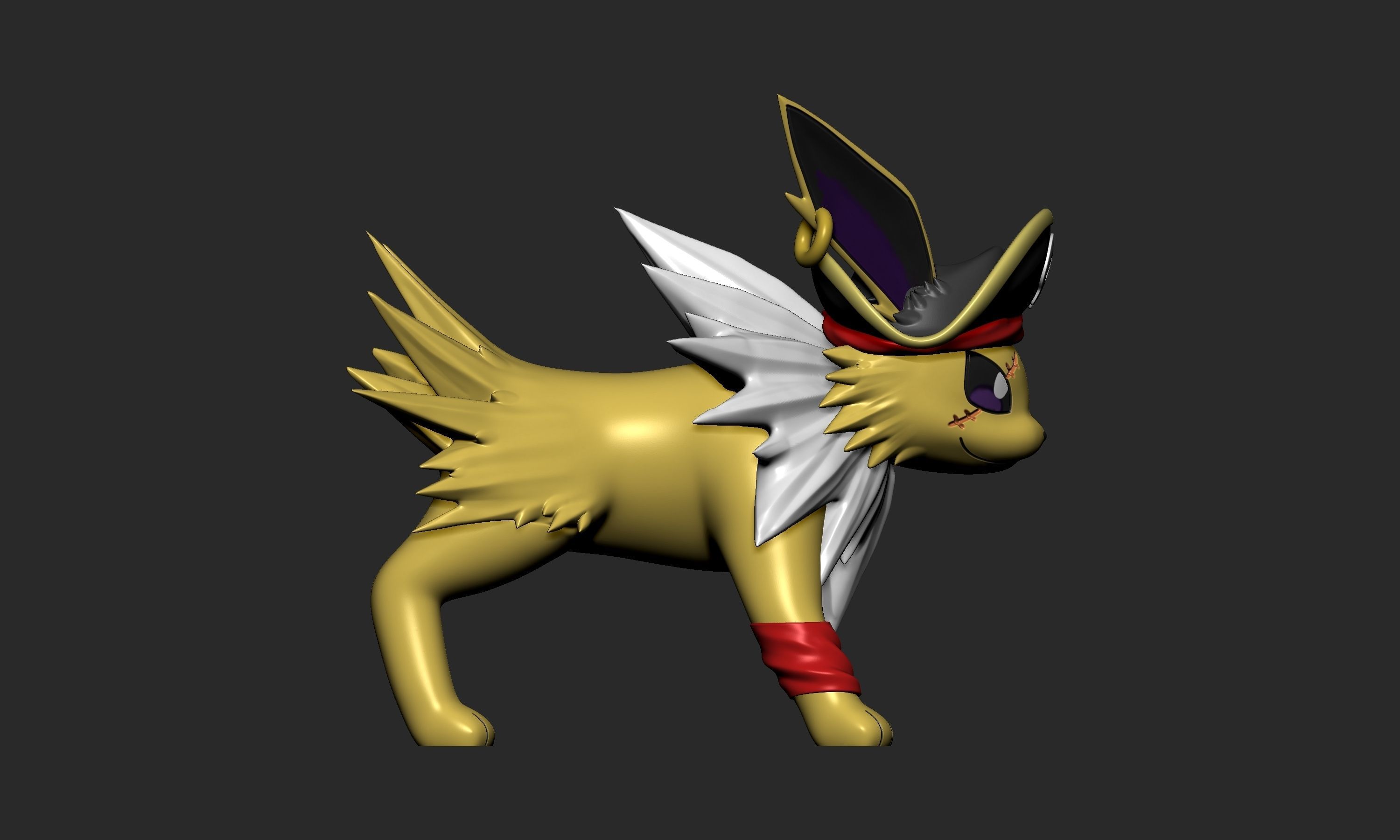 Pokemon - Pirate Jolteon Halloween 3D print model_4