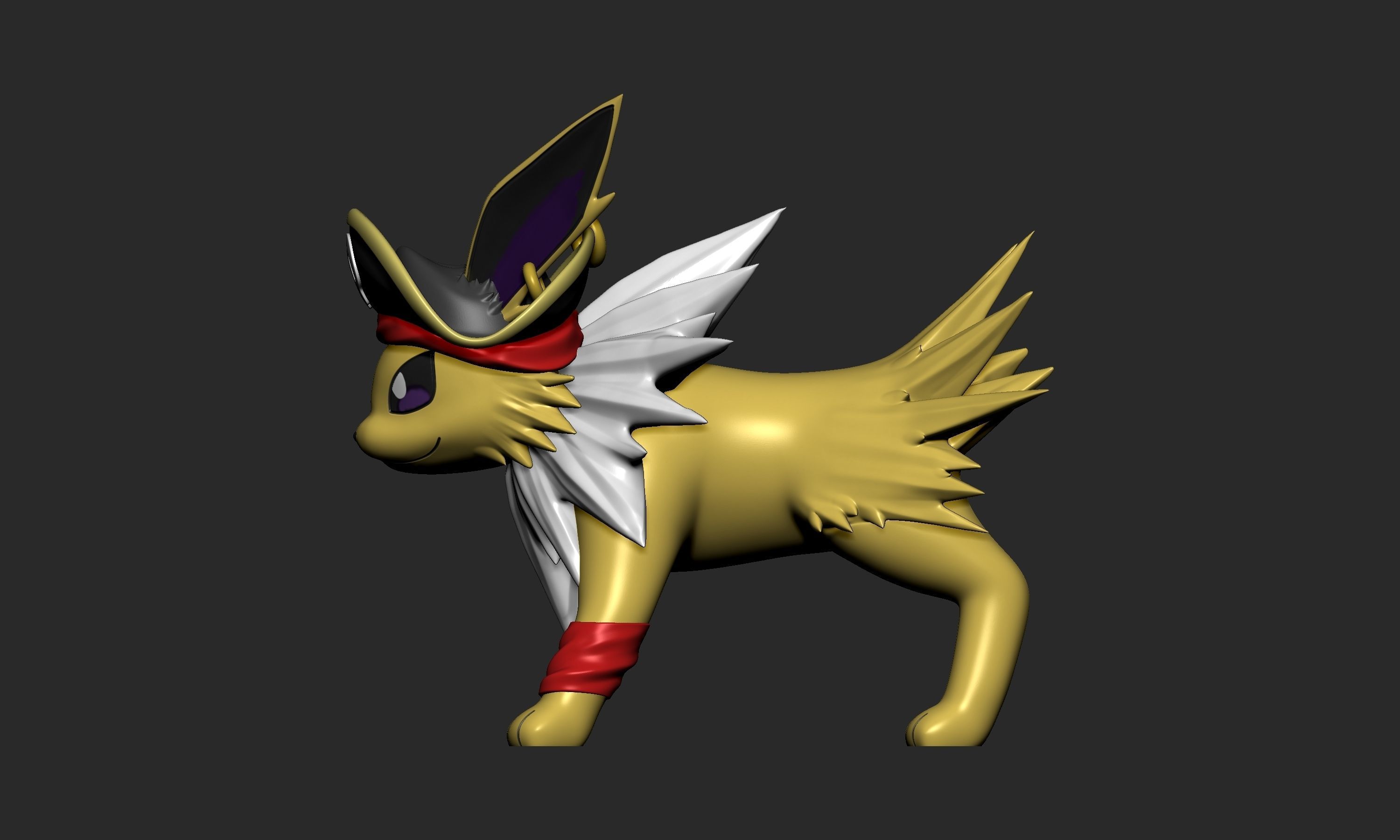Pokemon - Pirate Jolteon Halloween 3D print model_8