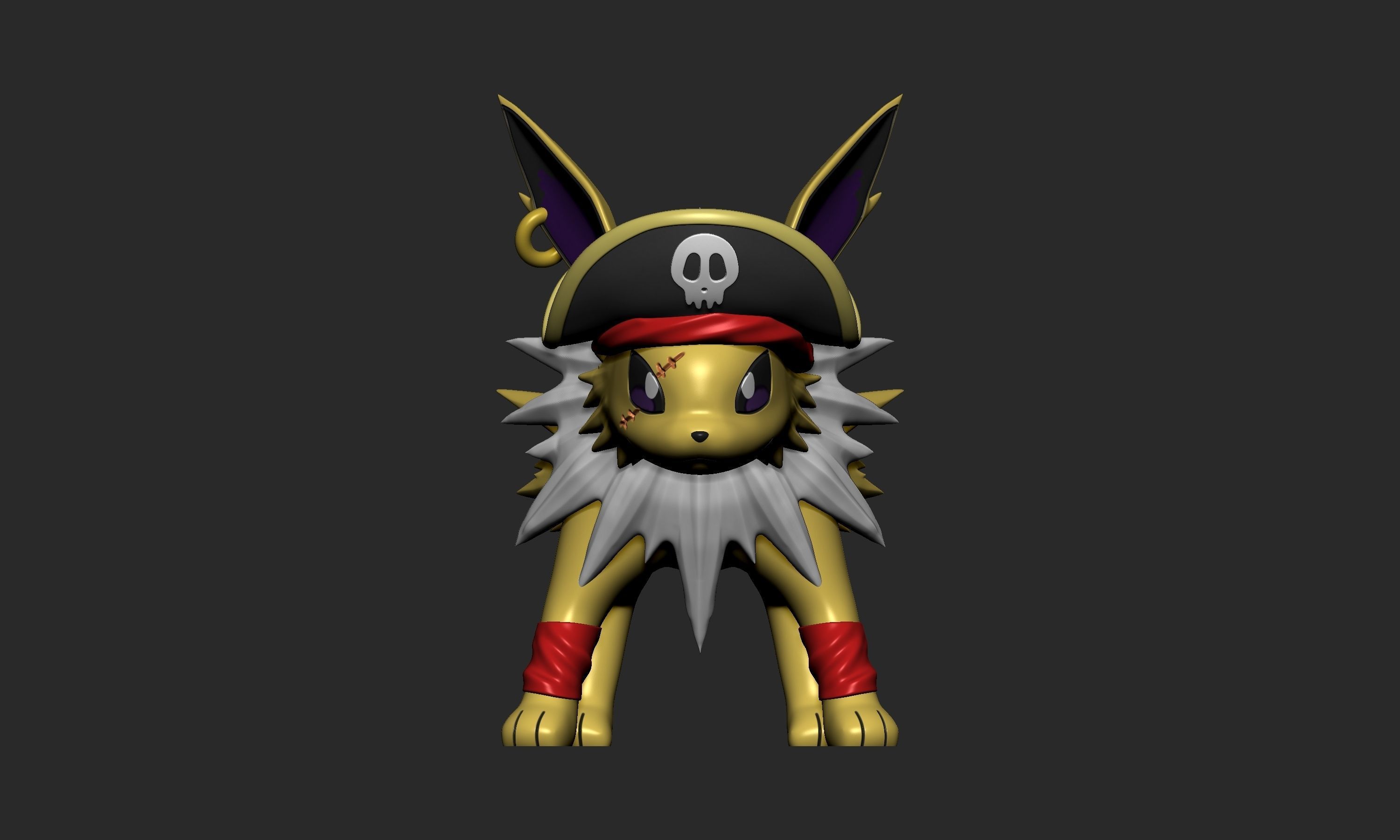 Pokemon - Pirate Jolteon Halloween 3D print model_1