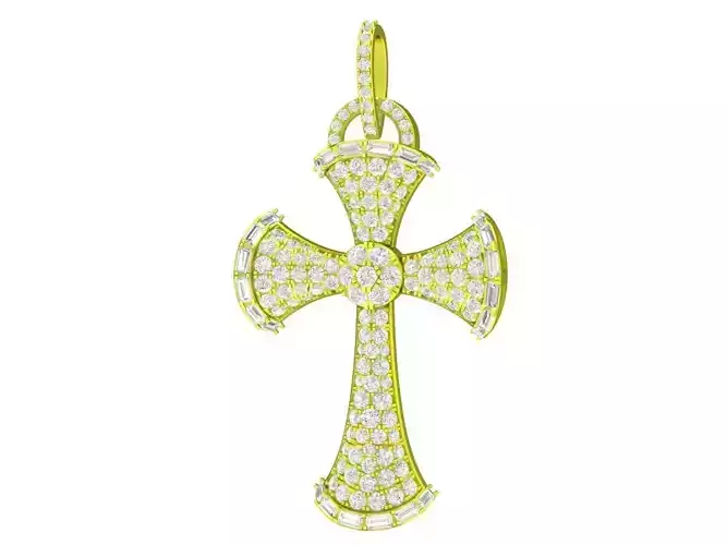 6937 Luxury Diamond Cross Pendant