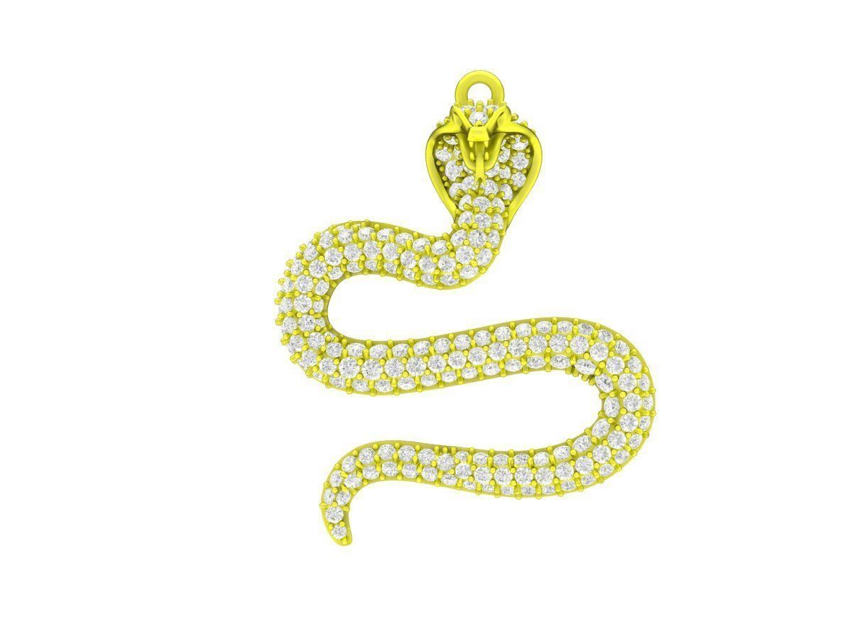 6943 Diamond Snake Croba Pendant 3D print model_4