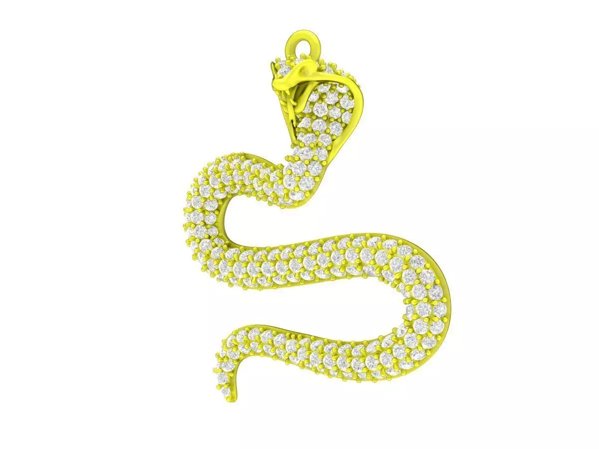 6943 Diamond Snake Croba Pendant 3D print model_0