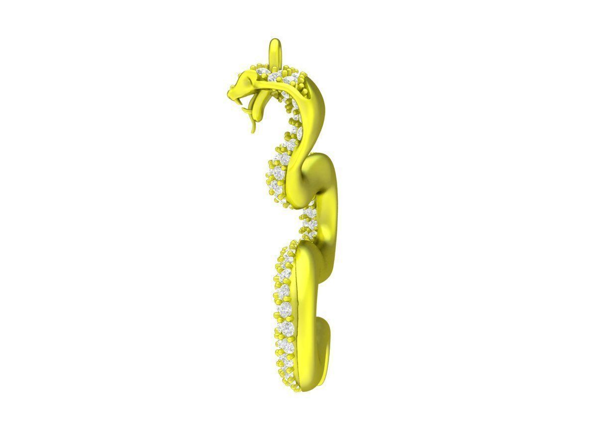 6943 Diamond Snake Croba Pendant 3D print model_3