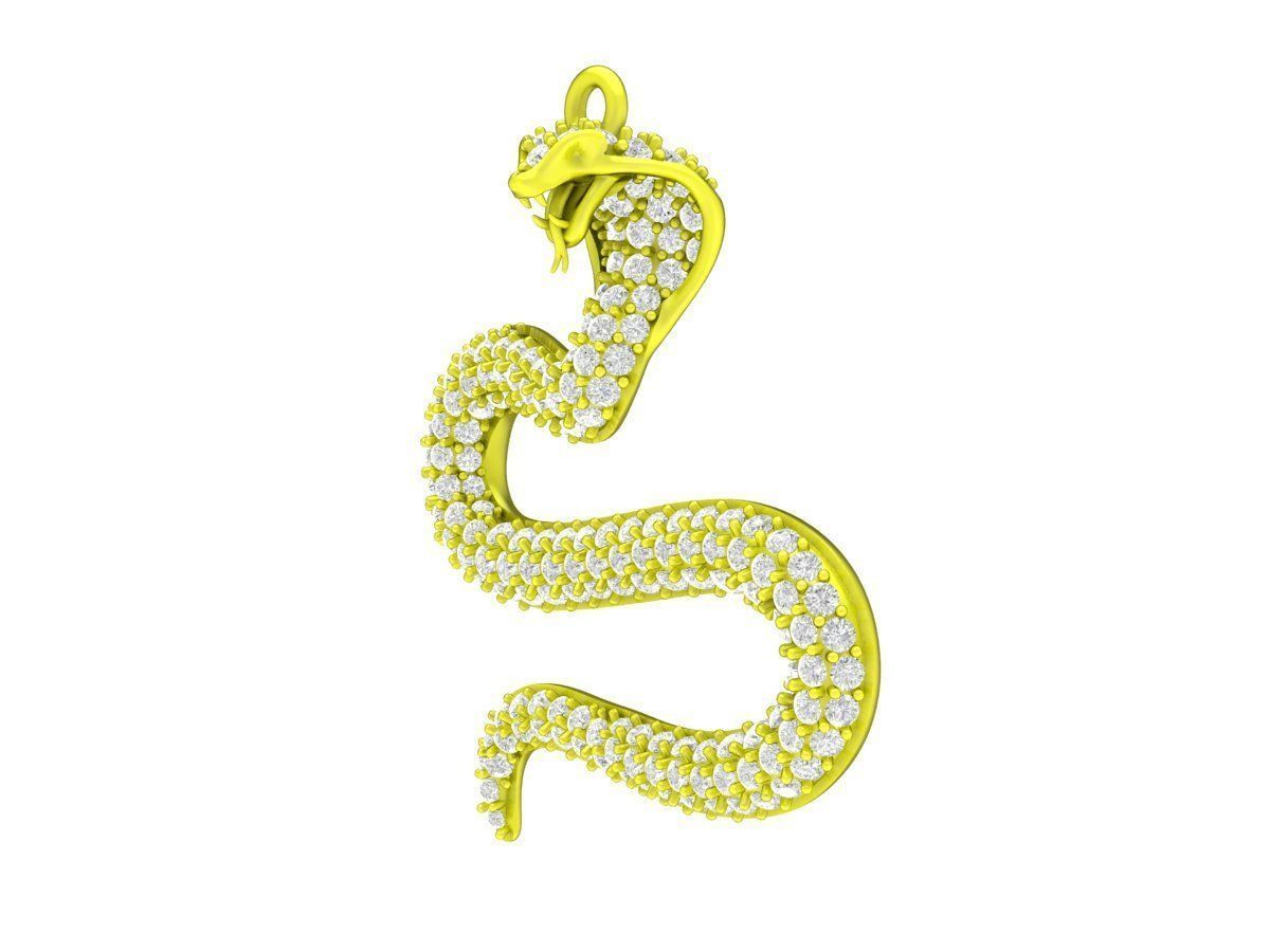 6943 Diamond Snake Croba Pendant 3D print model_1