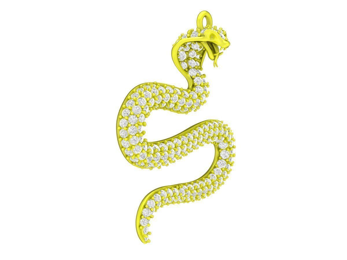 6943 Diamond Snake Croba Pendant 3D print model_2