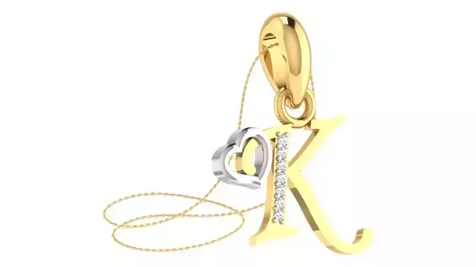 K letter pendent
