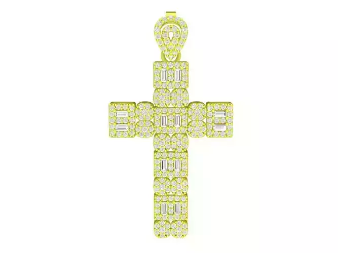6946 Fashion Diamond Cross Pendant