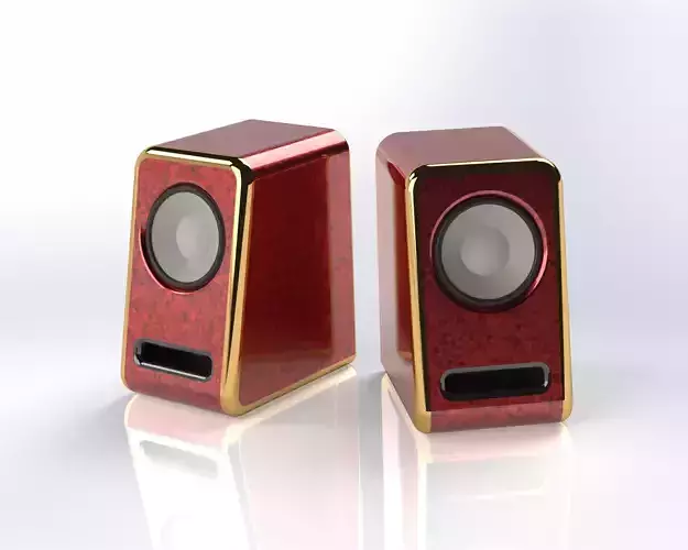 Luxury Desktop Speakers 3D model