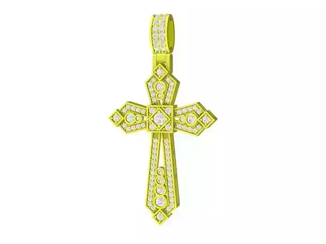 6947 Luxury Diamond Cross Pendant 
