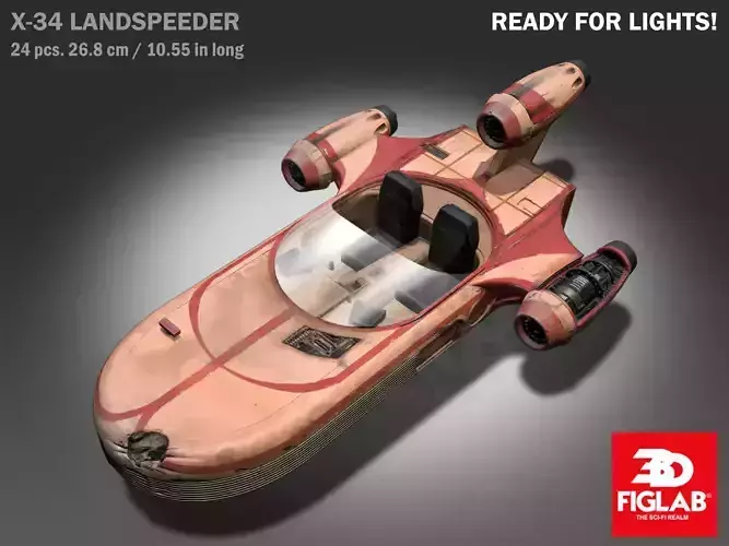 LUKE SKYWALKER X-34 LANDSPEEDER 3D model