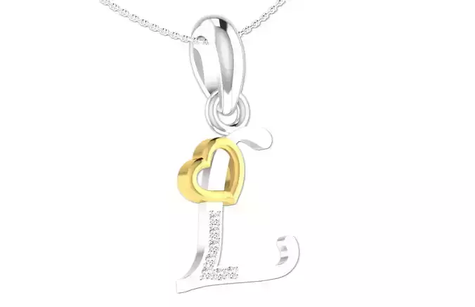 L letter pendent