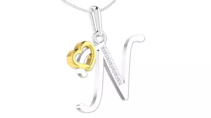 N letter pendent