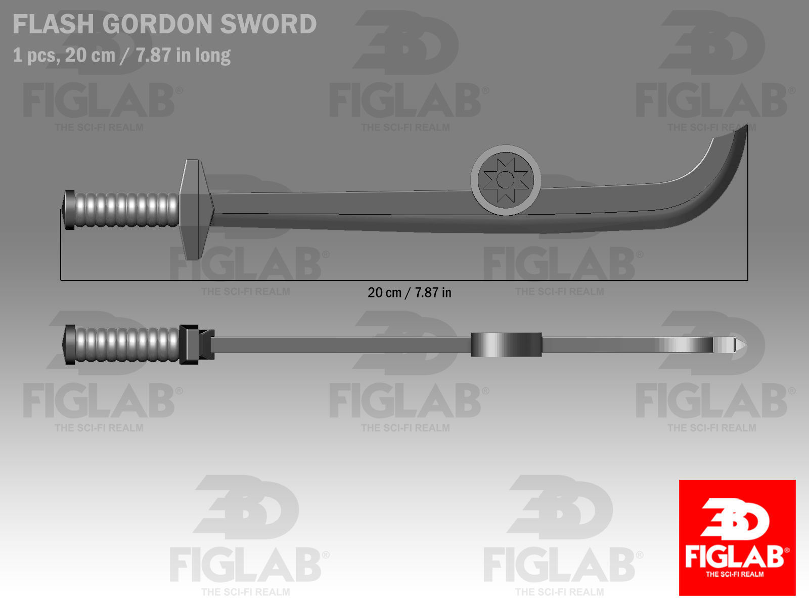 FLASH GORDON MONGO GUARD SWORD 3D model_2