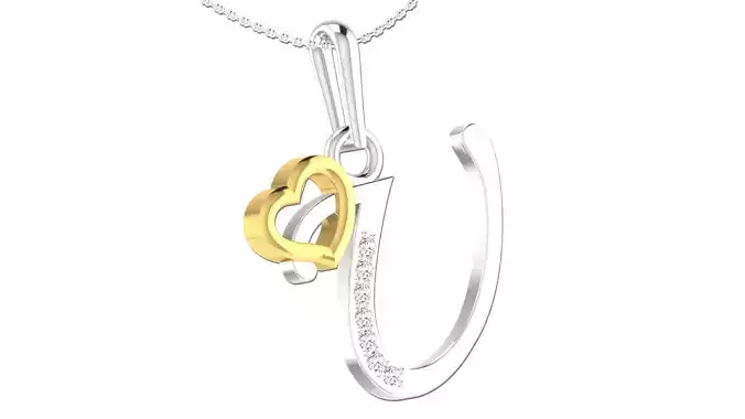 U letter pendent