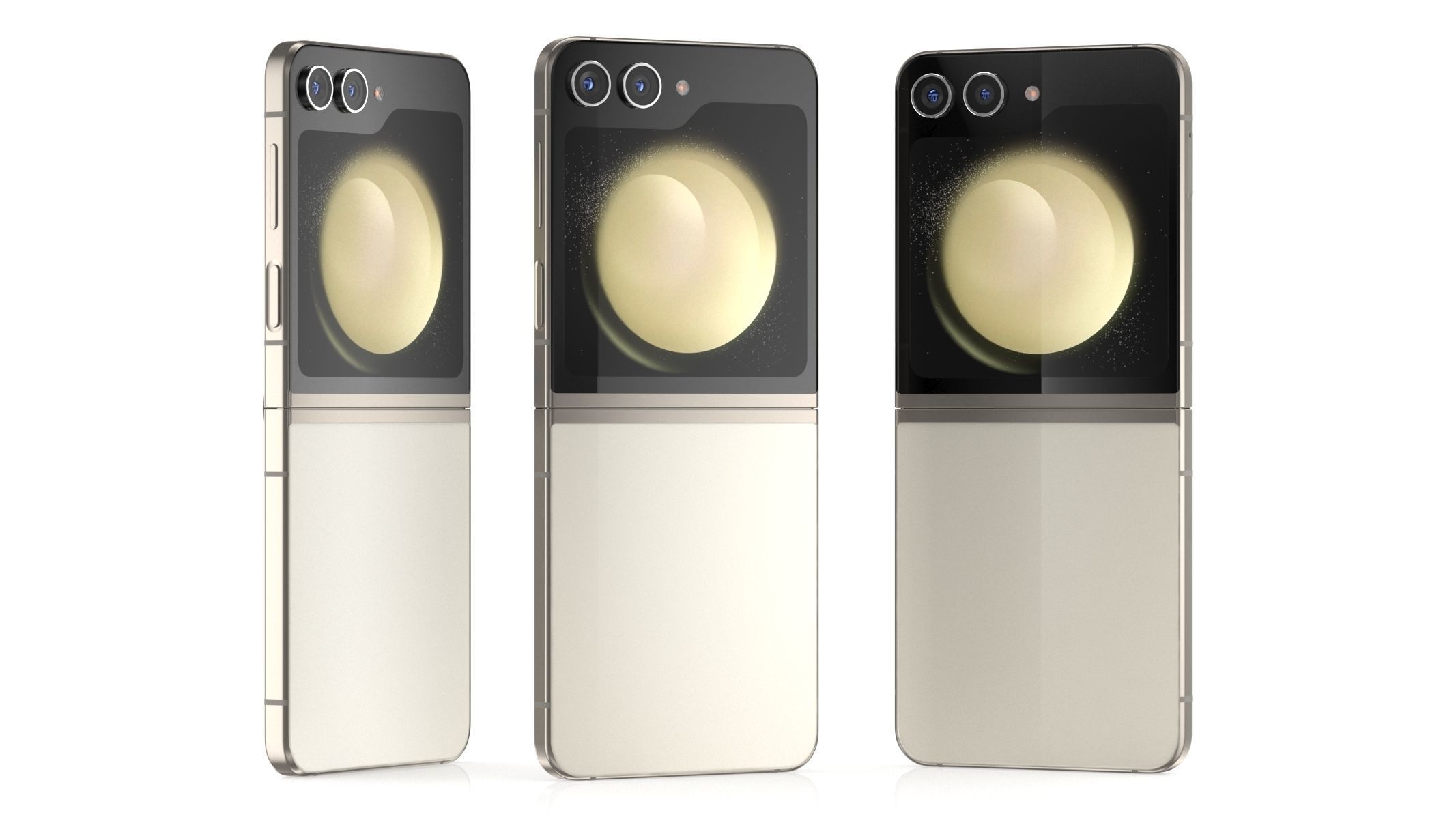 Samsung Galaxy Z Flip 5 Cream 3D model_8