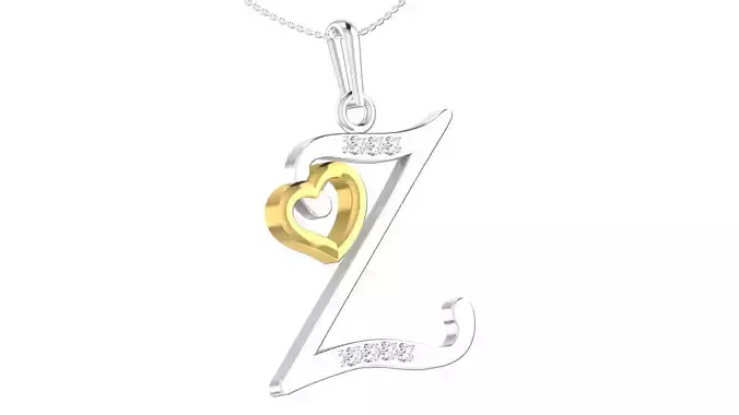 Z letter pendent 3D print model