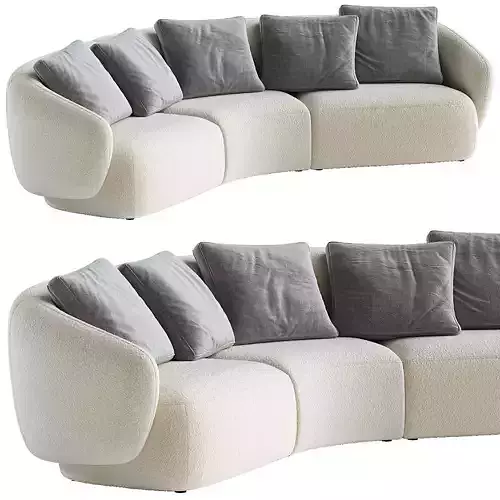 Auburn Performance Fabric Curve Sofa