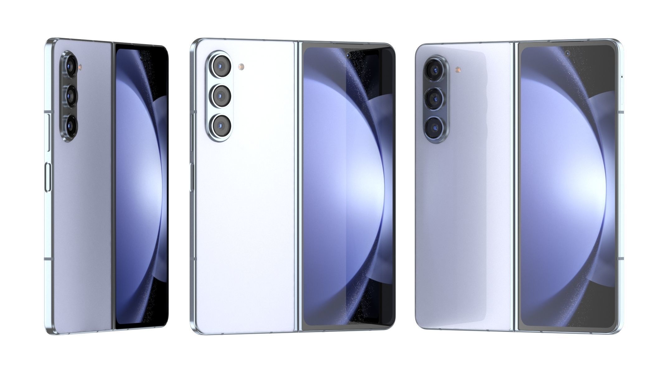 Samsung Galaxy Z Fold 5 Blue  3D model_8