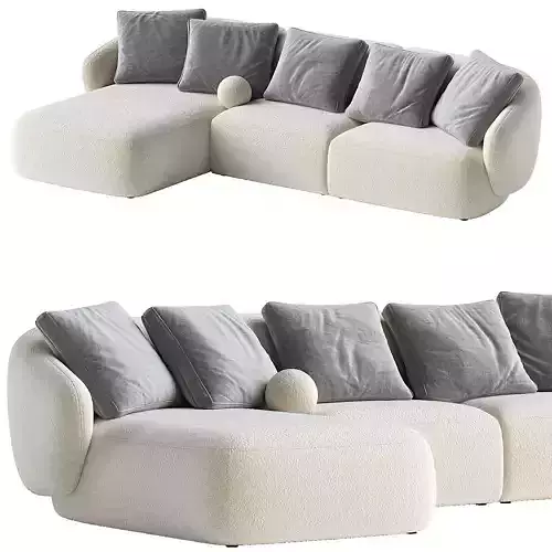 Auburn Performance Fabric Chaise Sectional Sofa