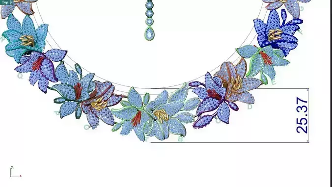 Necklace Flower1 3D print model