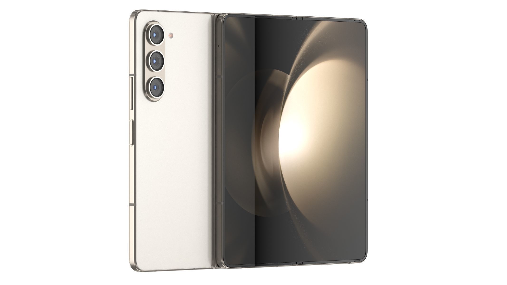 Samsung Galaxy Z Fold 5 Cream 3D model_1