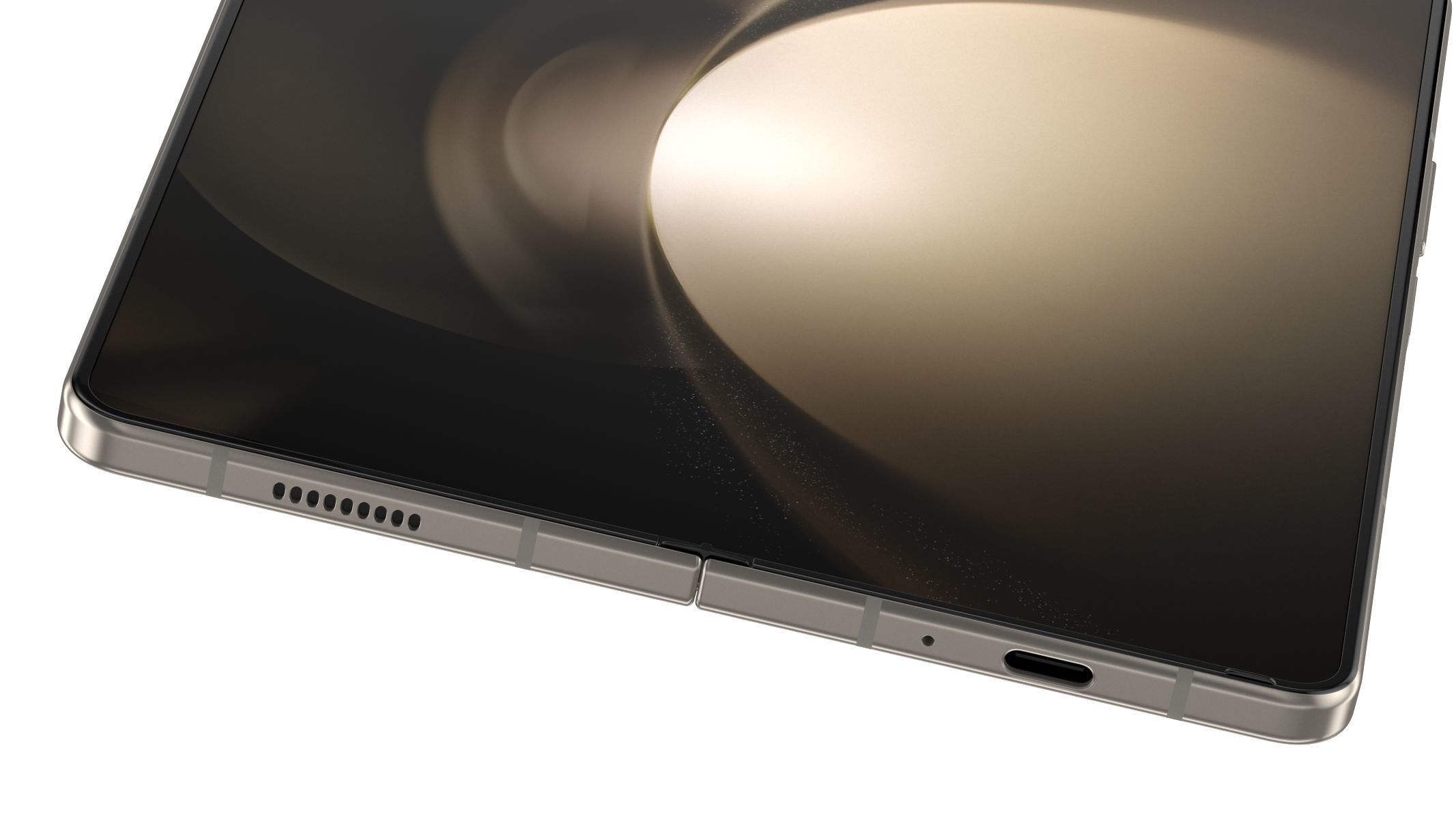 Samsung Galaxy Z Fold 5 Cream 3D model_5