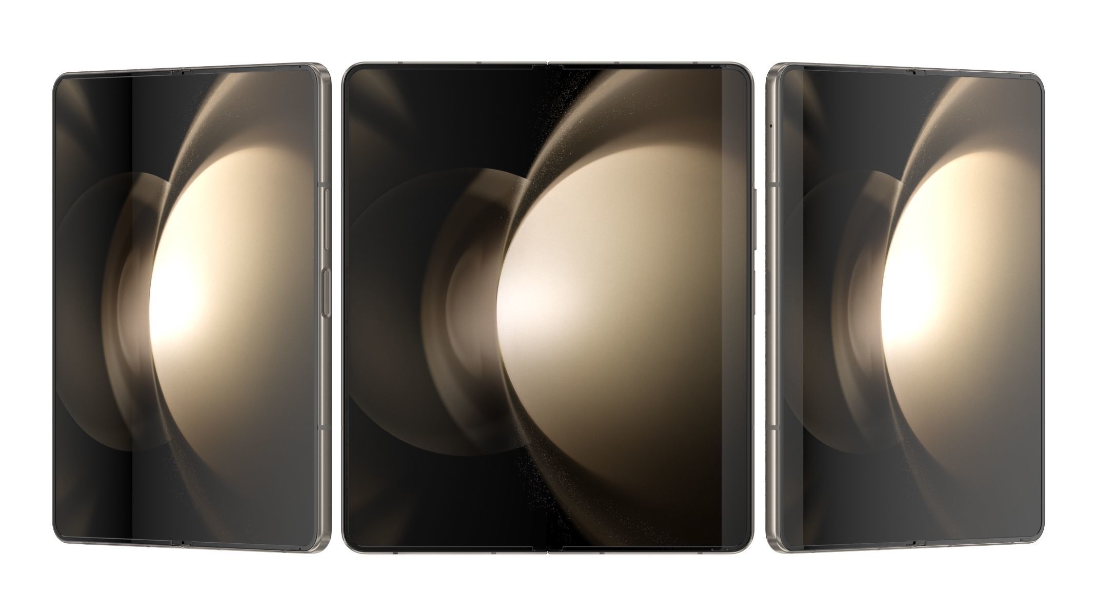 Samsung Galaxy Z Fold 5 Cream 3D model_7