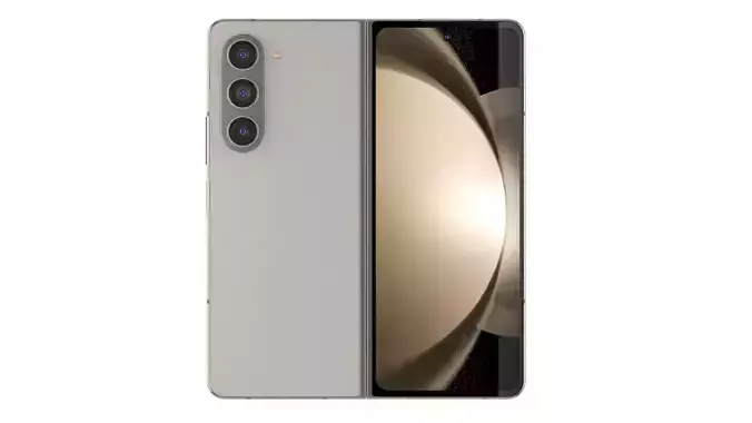 Samsung Galaxy Z Fold 5 Cream 3D model