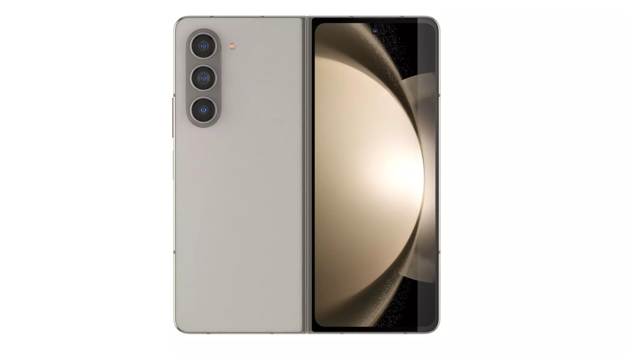 Samsung Galaxy Z Fold 5 Cream 3D model_0