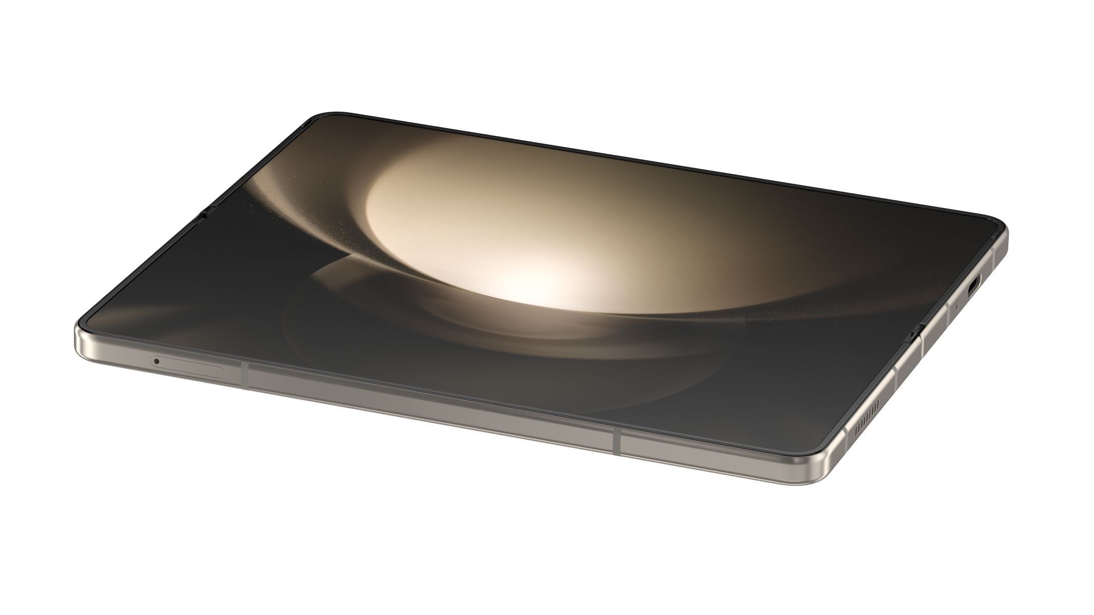 Samsung Galaxy Z Fold 5 Cream 3D model_4