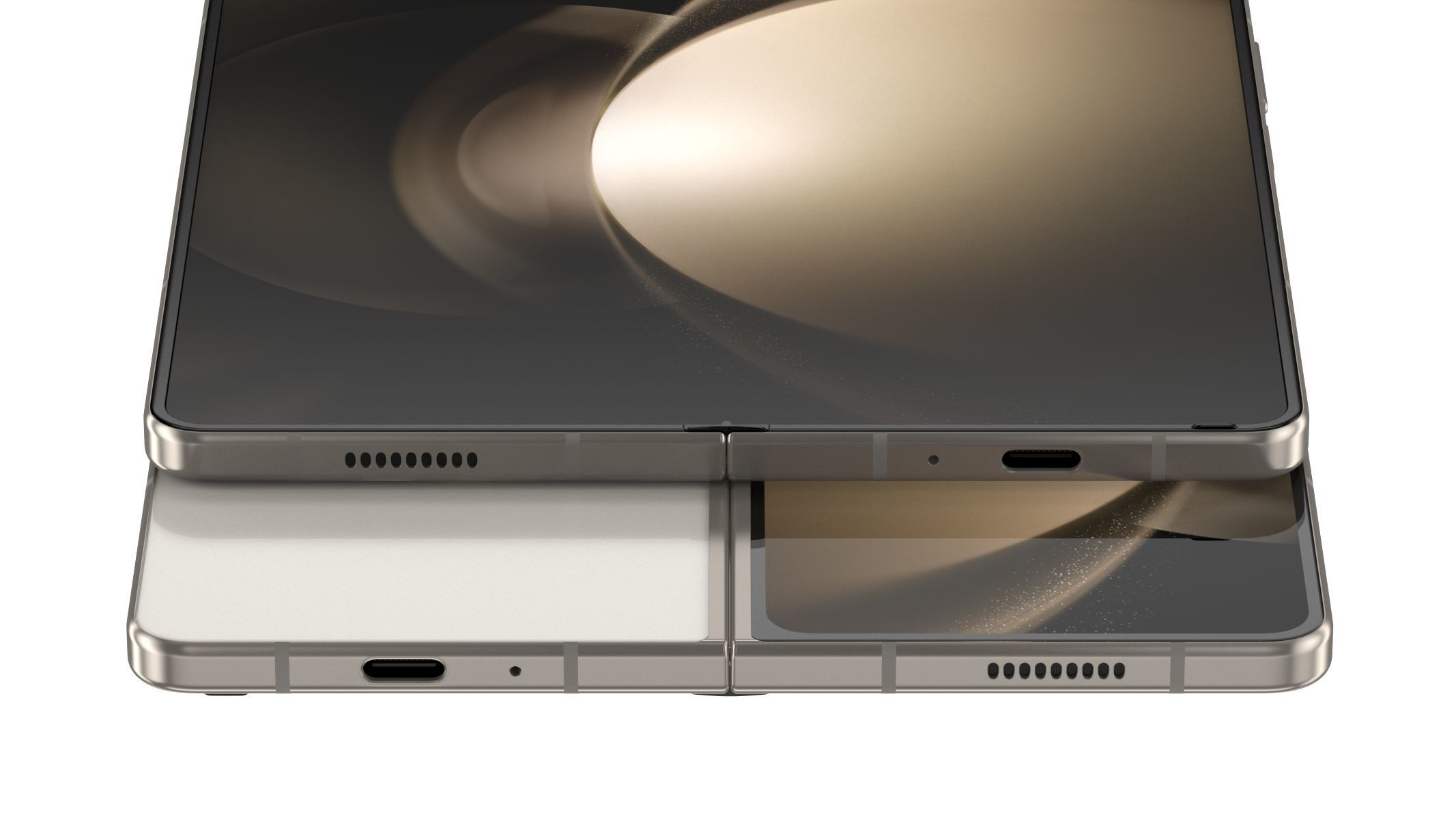 Samsung Galaxy Z Fold 5 Cream 3D model_9