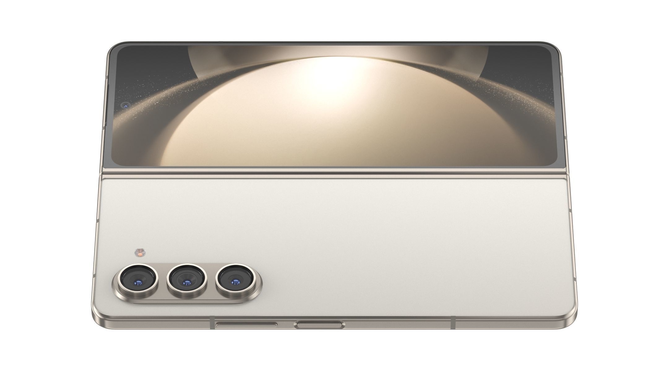 Samsung Galaxy Z Fold 5 Cream 3D model_2