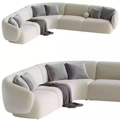 Auburn Performance Fabric L-Shape Sectional Sofa