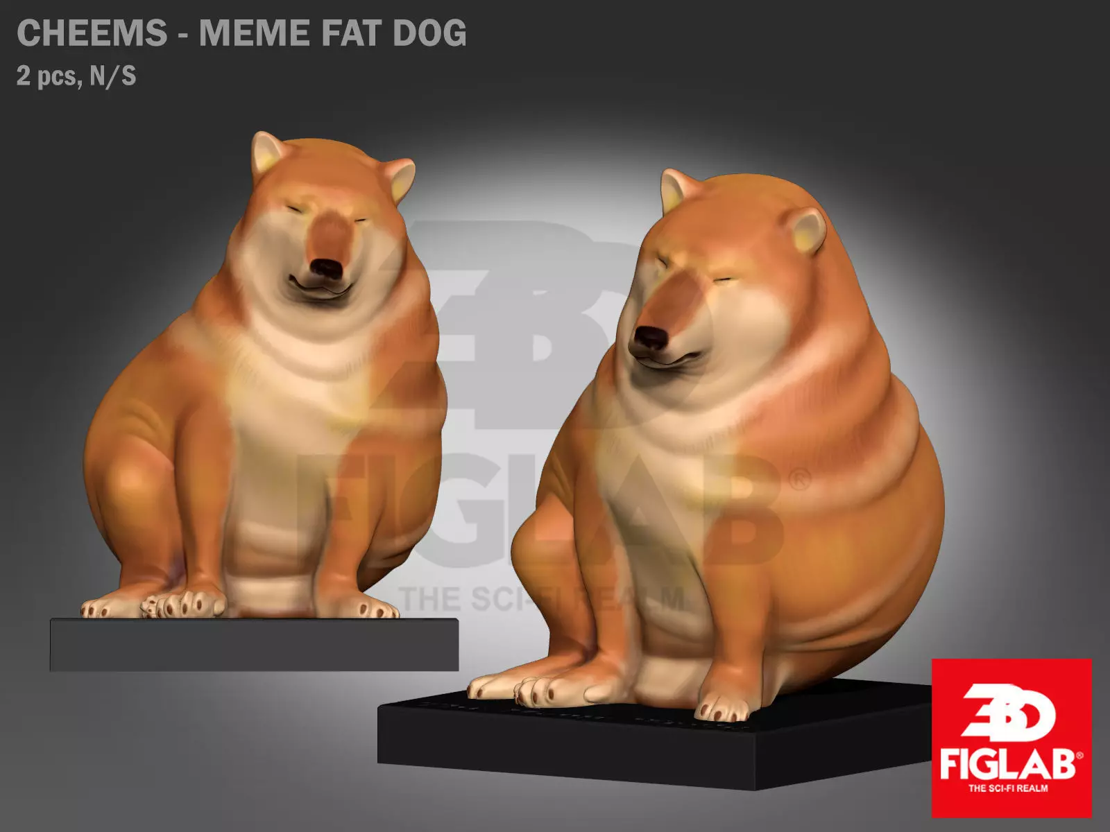 CHEEMS FAT DOG MEME 3D model_0