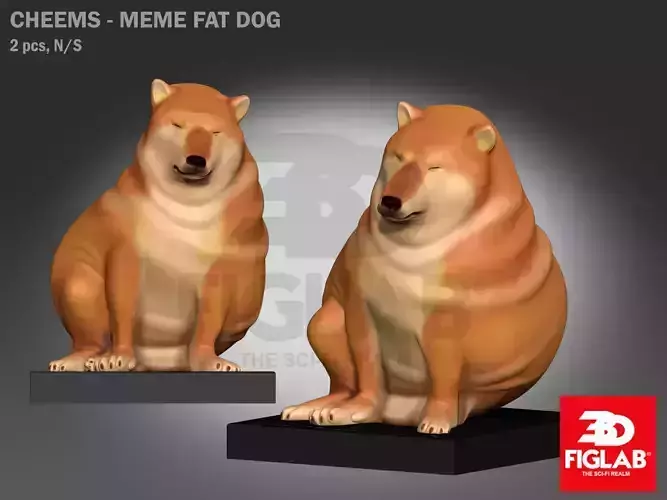 CHEEMS FAT DOG MEME 3D model