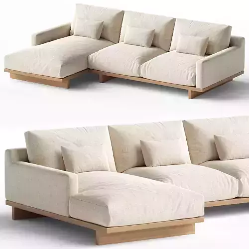 Mori Performance Fabric Chaise Sectional Sofa