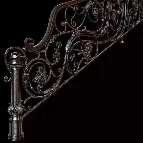 stair railing forging classic 3D model